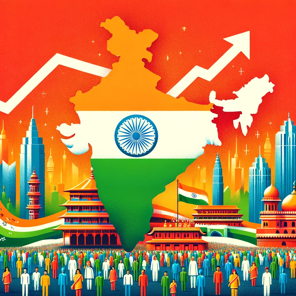En 2023, l'Inde devient le pays le plus peuplé au monde, célébrant un tournant démographique.