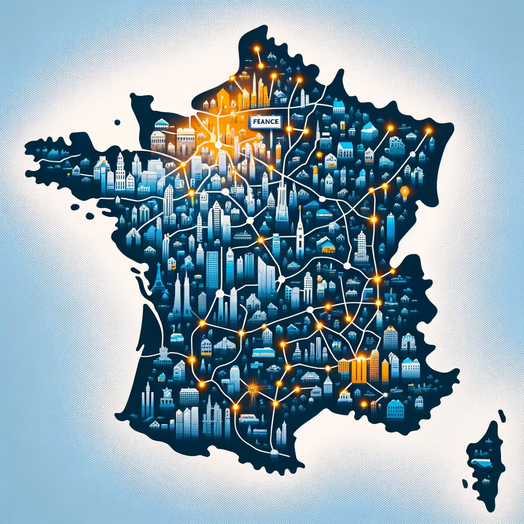 Carte de France, préférence urbaine des célibataires