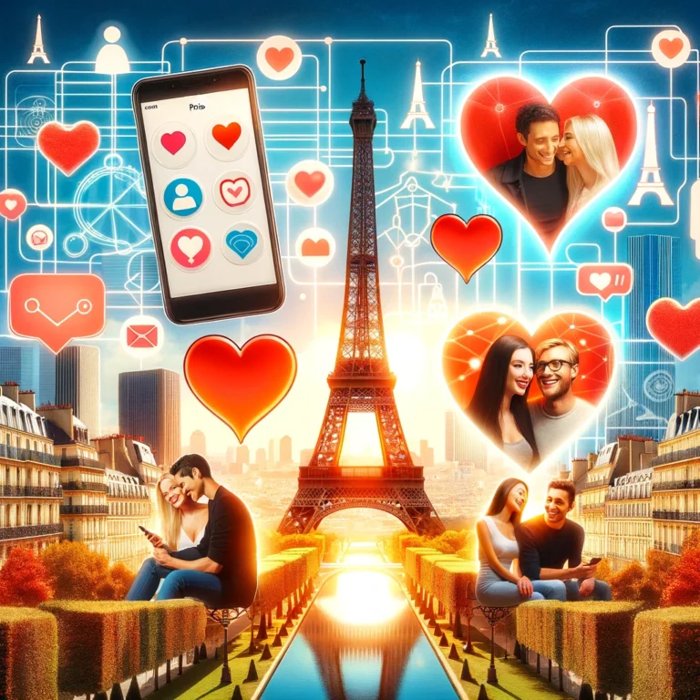 Collage de Paris, amour moderne, célibataires